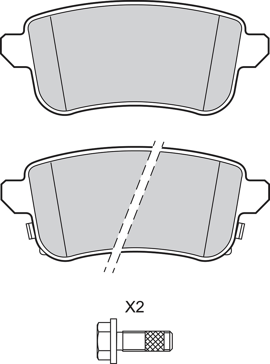 Jeu de 4 plaquettes de frein VALEO ref. 302786